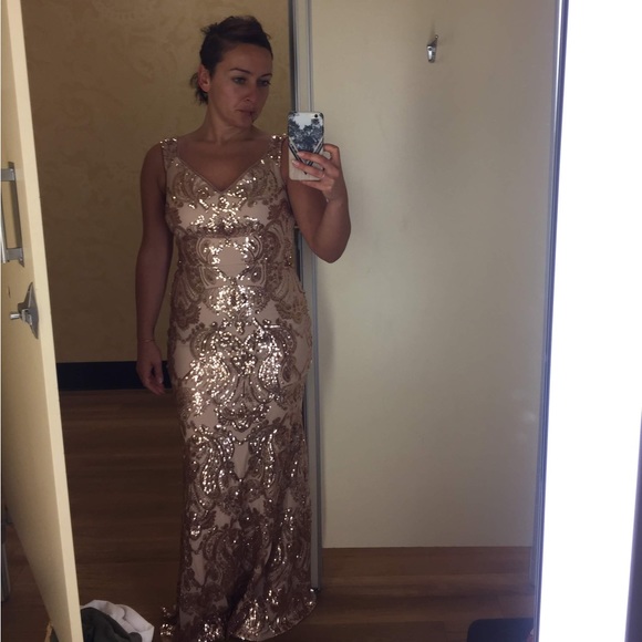 Brand new never been worn Betsy and Adam sequence gold dress. - Picture 10 of 10
